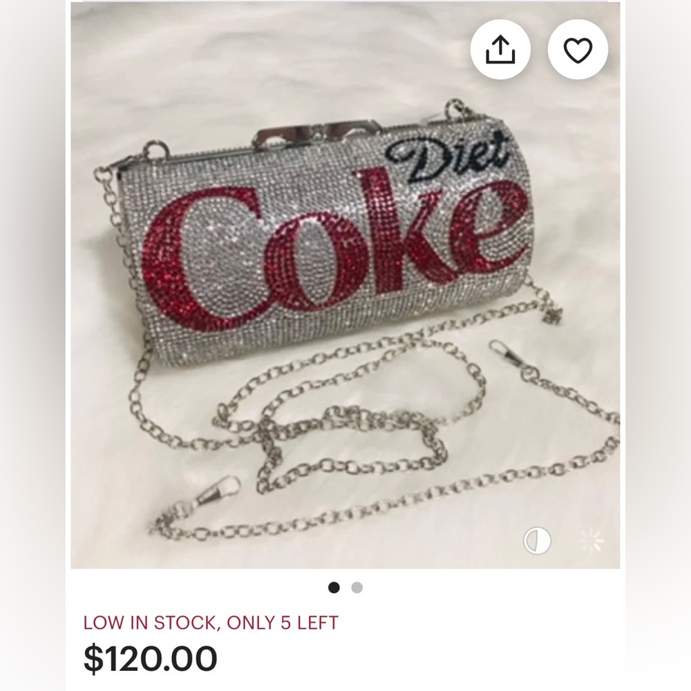 Diet Coke rhinestone purse
